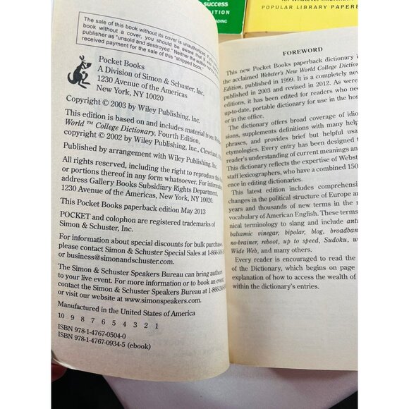 Webster’s Popular Library Desk Top Reference Vintage 5 Book Set - Picture 11 of 12